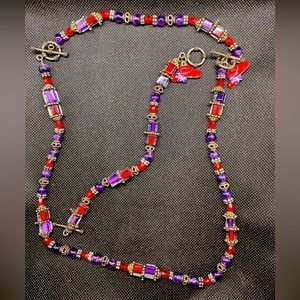 Red Hat Society Necklace and Bracelet beaded set